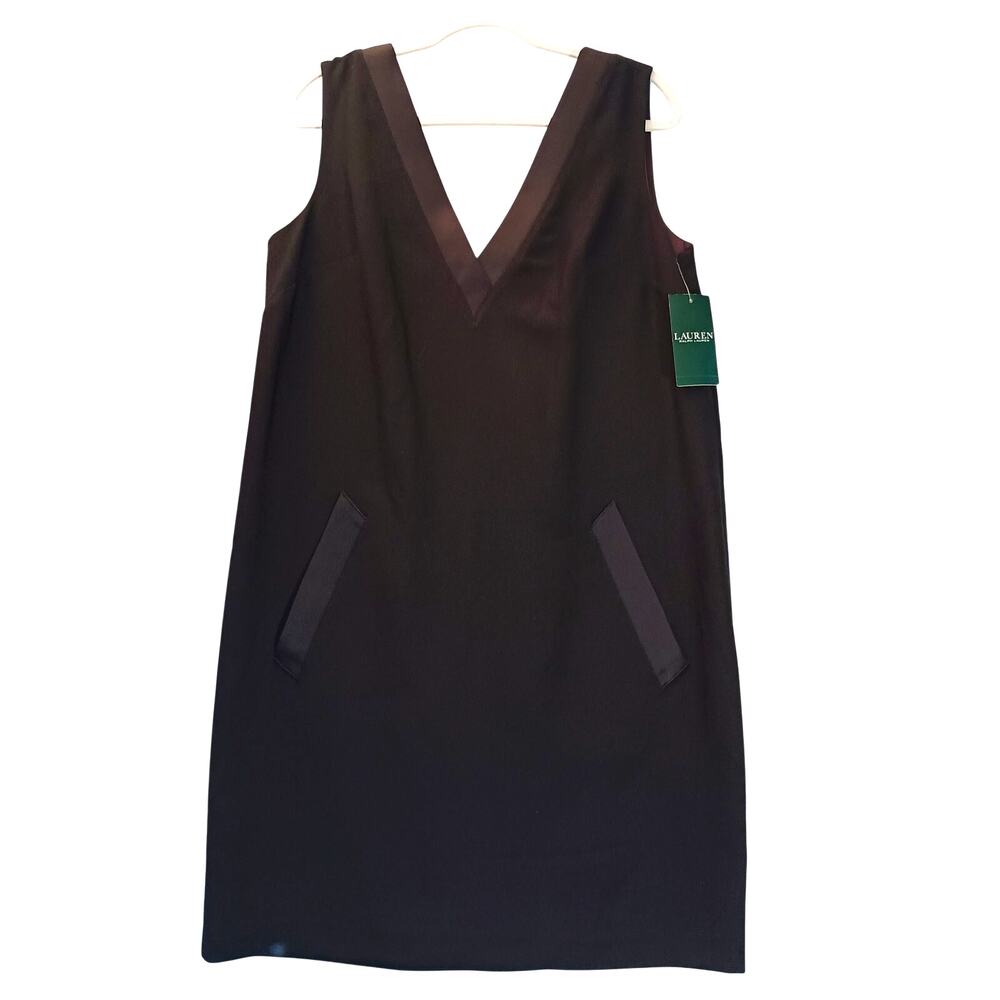 Lauren Ralph Lauren NWT Sleeveless Shift/Sheath Perfect Little Black Dress sz 12